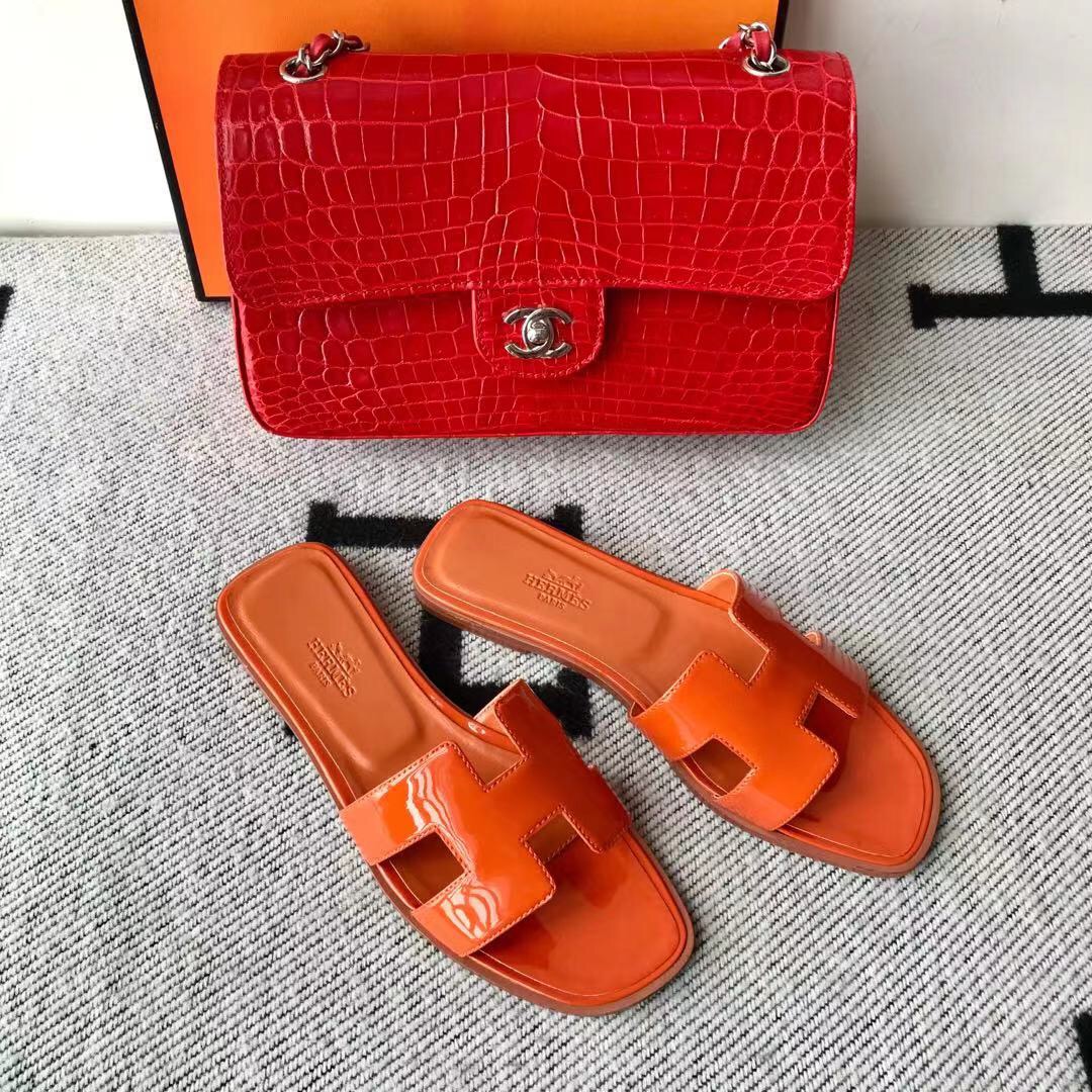 에르메스 올수공 오란 슬리퍼 샌들 페이던트 24